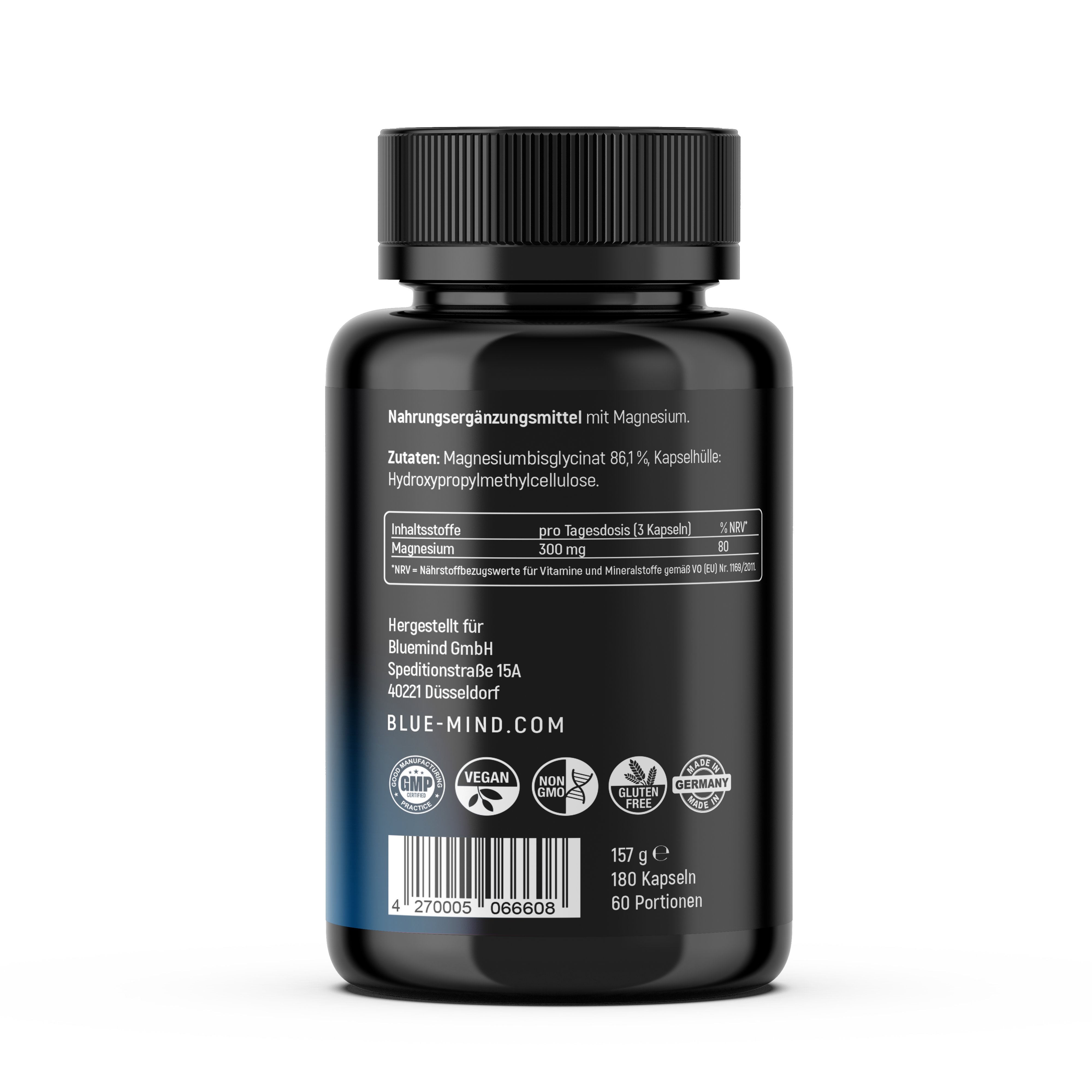 Magnesium Bisglycinat | 180 Kapseln