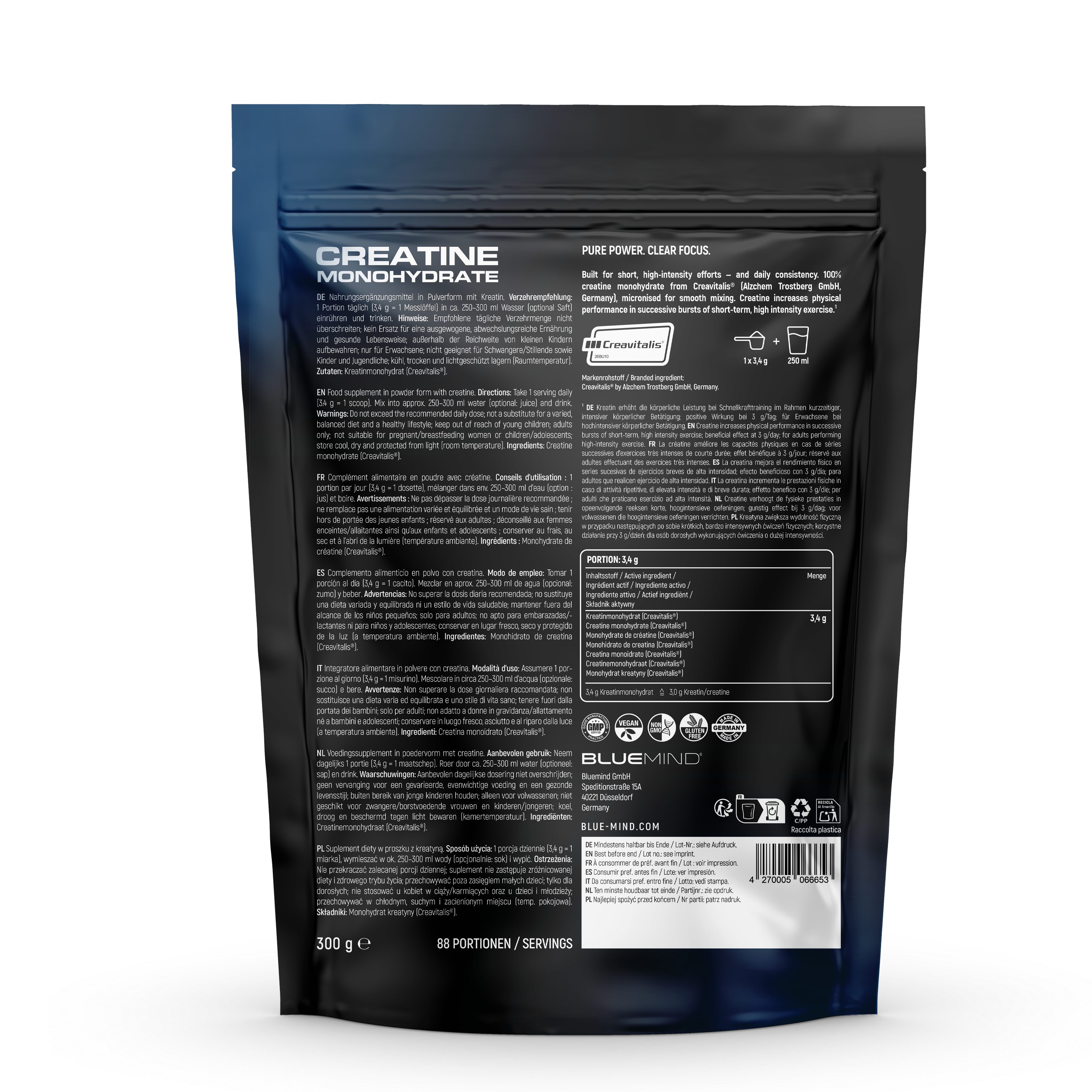 Kreatin Monohydrat – Creavitalis® | 300 g